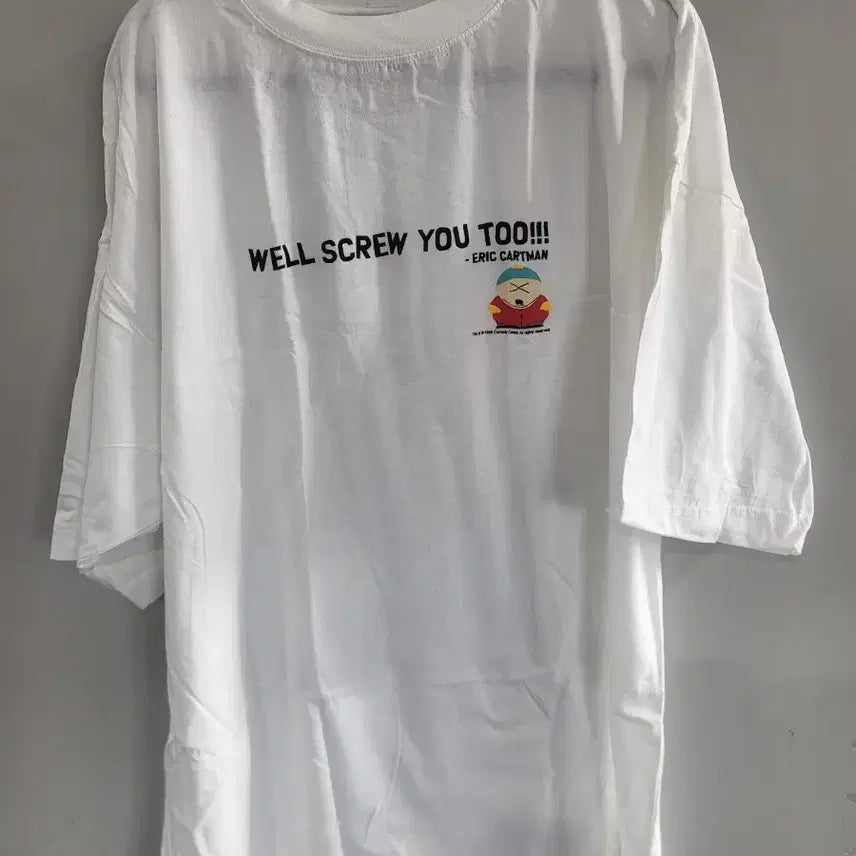[BUNJANG] South Park Eric Cartman White T-shirt / 90s 새상퓸사우스파크 에릭 카트맨 흰색 반팔 티셔츠