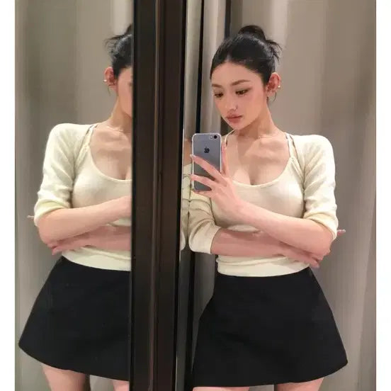 [BUNJANG] Flip Contour Knit Set / 플립컨투어니트세트