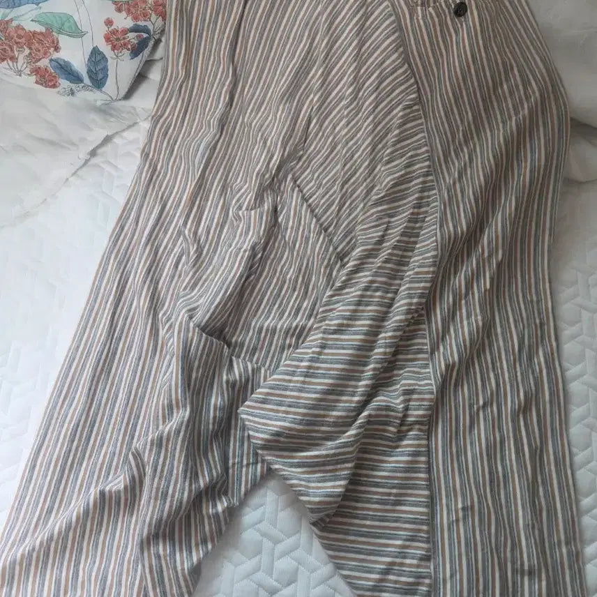[BUNJANG] ISSEY MIYAKE MEN Striped Wide Pants / 스트라이프 와이드  팬츠ISSEY MIYAKE MEN 스트라이프
