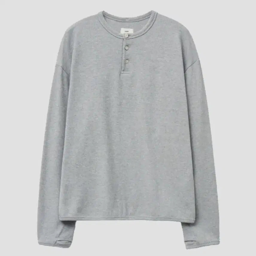 [BUNJANG] Paser Henry Neck Waffle Long Sleeve / 파세르 헨리넥 와플 롱슬리브