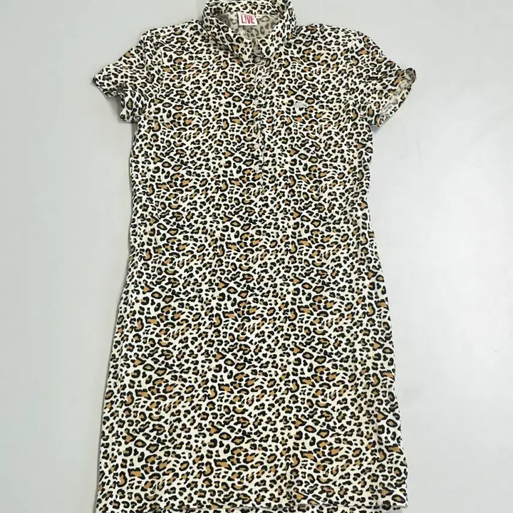 [BUNJANG] Lacoste Live Leopard Collar Dress / [정품] 라코스테 라이브 레오파드 카라 원피스
