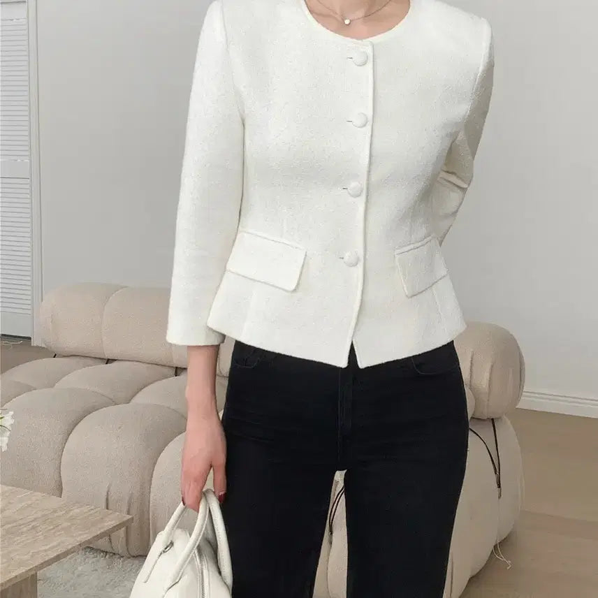 [BUNJANG] Spring/Summer Tweed Jacket / 상견례룩 하객룩 트위드자켓 봄여름자켓 새거