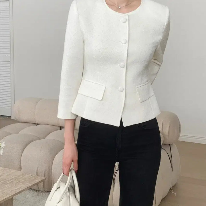 [BUNJANG] Spring/Summer Tweed Jacket / 상견례룩 하객룩 트위드자켓 봄여름자켓 새거