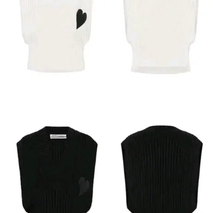 [BUNJANG] KimhaeKim Black Heart Knit Vest / 김해김 하트 블랙 니트 조끼