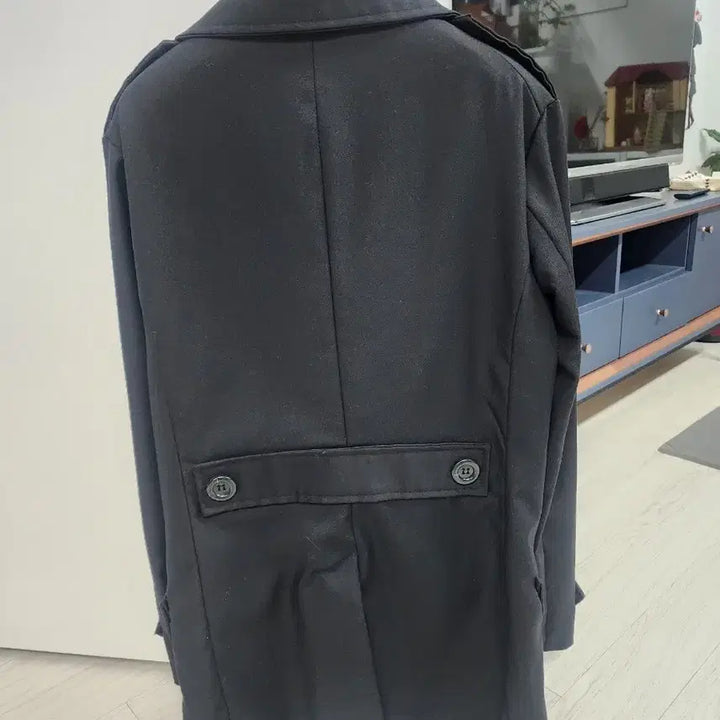 [BUNJANG] VOICE Double Button Trench Coat / VOICE 블랙 더블 버튼 프렌치 코트 M