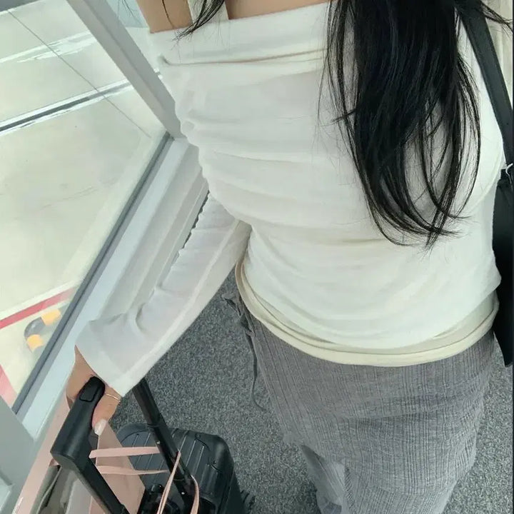 [SOLD OUT] 리즈 cream layerd tee