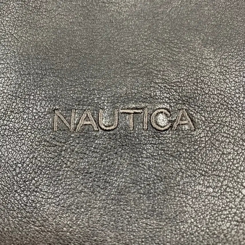 [BUNJANG] Nautica Japan x Freaks Store Vegan Leather Jacket - Black / 노티카 재팬 x 프릭스 스토어 비건레더 자켓 블랙