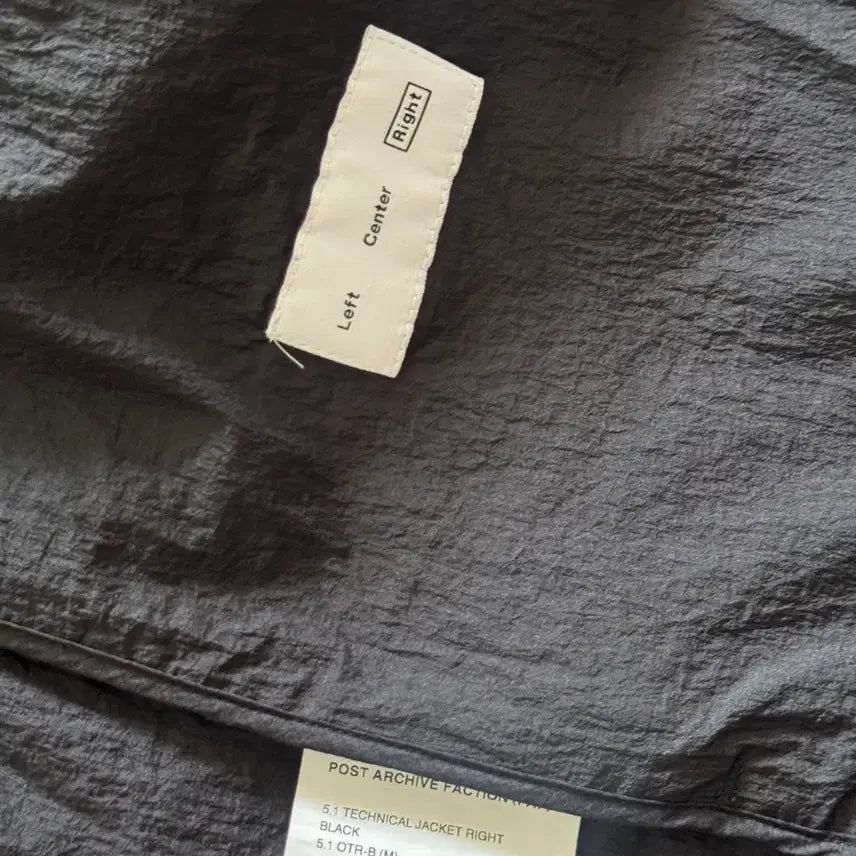 [BUNJANG] Post Archive Faction (PAF) 5.1 Technical Jacket - Light Black / 포스트아카이브팩션 (파프) 5.1 테크니컬 자켓 라이트 블랙