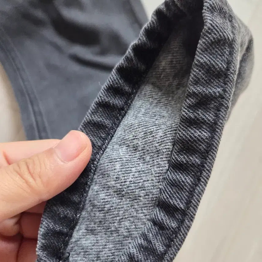 [BUNJANG] Imvely Black Washed Denim Pants / 블랙 워싱 데님 팬츠 임블리 바지