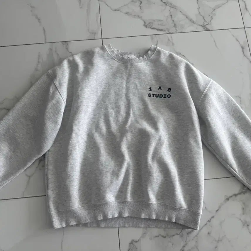 [BUNJANG] IAB Studio Melange Gray Sweatshirt XL / IAB STUDIO 멜란지그레이 맨투맨 XL