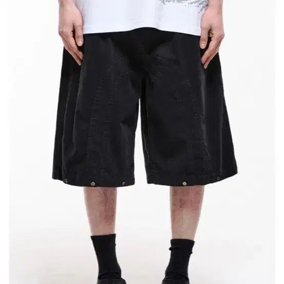 [BUNJANG] The Coldest Moment Rivet Bermuda Pants / 더콜디스트모먼트 리벳 하프 버뮤다 팬츠