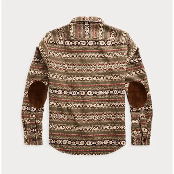 [BUNJANG] RRL Fair Isle Jacquard Overshirt / rrl 스웨이드 트림 자카드 오버셔츠 (페어아일) L