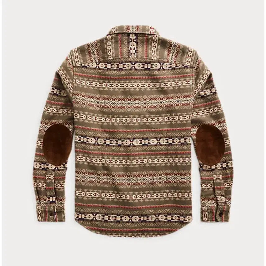 [BUNJANG] RRL Fair Isle Jacquard Overshirt / rrl 스웨이드 트림 자카드 오버셔츠 (페어아일) L