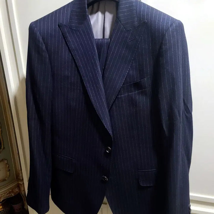 [BUNJANG] Cambridge Members Canónico Flannel Wool Wide Peak Lapel Suit / 캠브리지멤버스/이태리 까노니꼬 플란넬 울 와이드 피크드라펠 수트/100