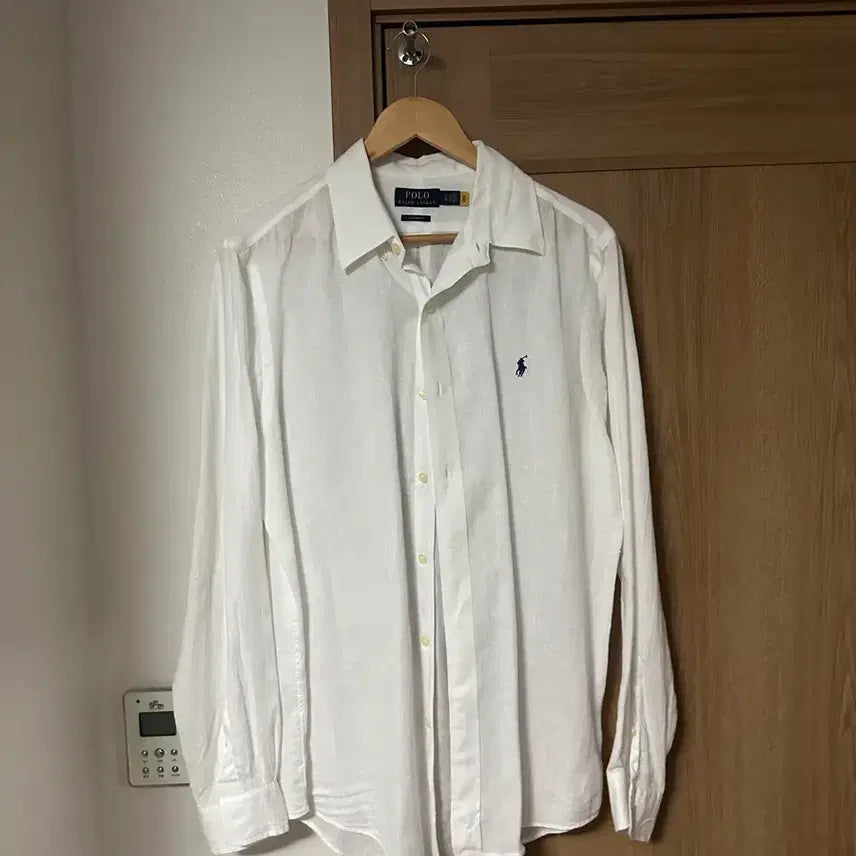 [BUNJANG] Polo Ralph Lauren Custom Fit Linen Shirt - White - L Size / 폴로랄프로렌 커스텀핏 리넨셔츠 화이트 L사이즈