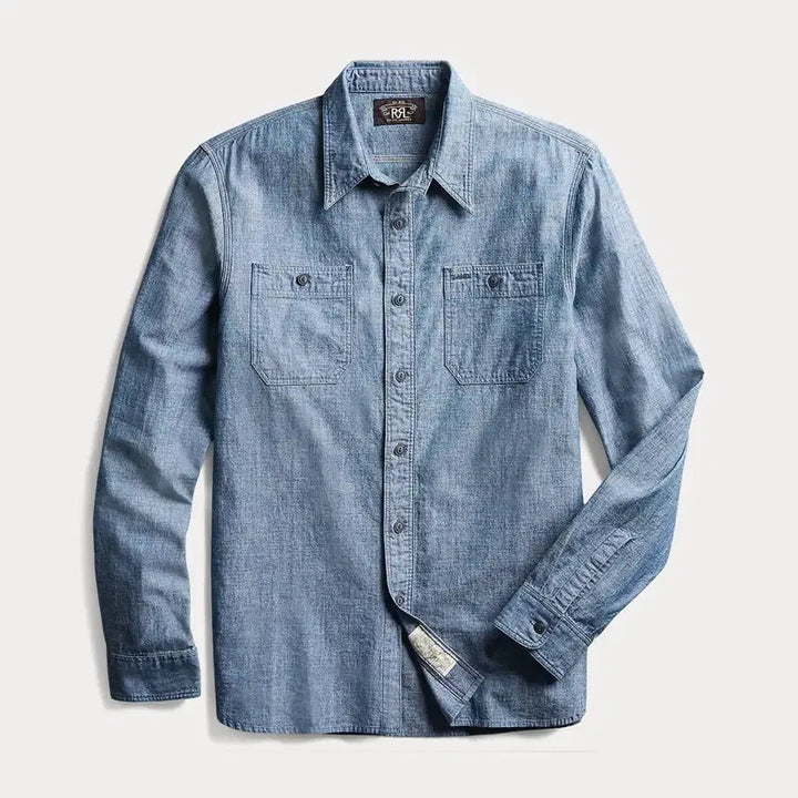 [SOLD OUT] 더블알엘 인디고 샴브레이 워크셔츠 L사이즈 RRL