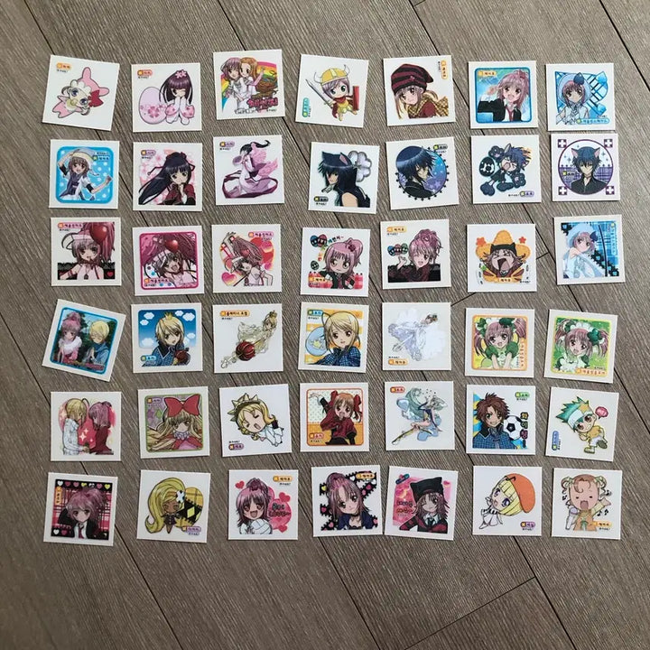 [BUNJANG] Shugo Chara! Tteokbokki Sticker 42-Piece Bundle Set / 캐캐체 캐릭캐릭체인지 띠부띠부씰 42장 일괄