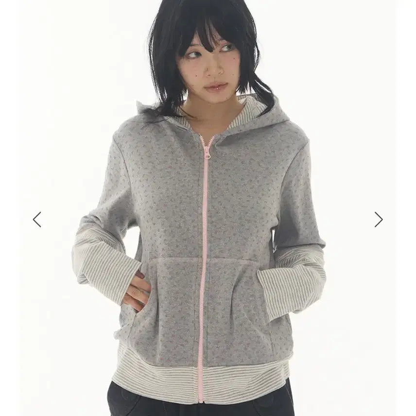 [SOLD OUT] 익스파이어드걸 mily combi hoodie zip up 후드집업