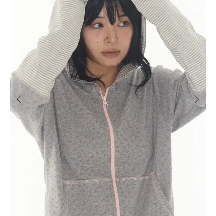[SOLD OUT] 익스파이어드걸 mily combi hoodie zip up 후드집업