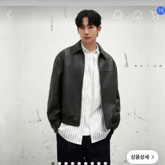 [BUNJANG] 정해인 레더 자켓 105 / 정해인 레더 자켓 105
