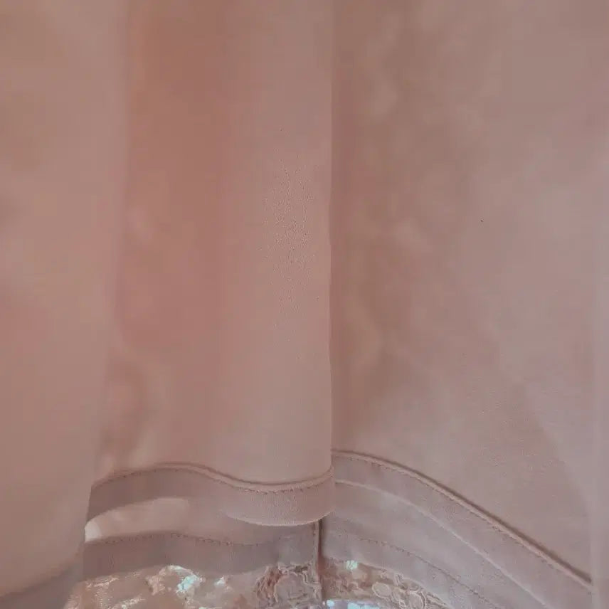 [BUNJANG] LiNE Lace Pink Short-Sleeved Dress / [LiNE]레이스 핑크 반팔 원피스