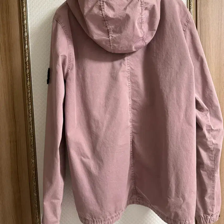 [SOLD OUT] 스톤아일랜드 올드이펙트 후디드 오버셔츠자켓 인디핑크