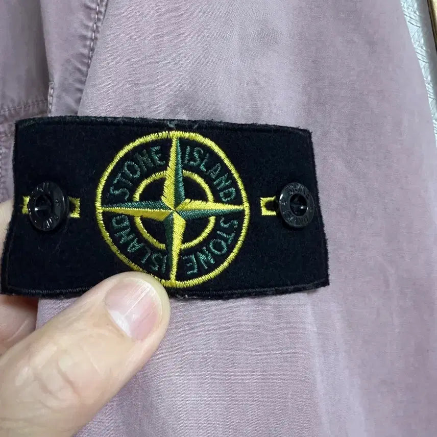 [SOLD OUT] 스톤아일랜드 올드이펙트 후디드 오버셔츠자켓 인디핑크