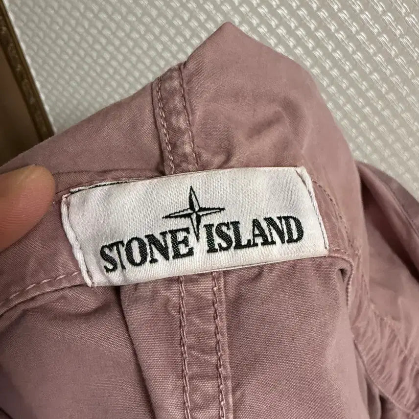 [SOLD OUT] 스톤아일랜드 올드이펙트 후디드 오버셔츠자켓 인디핑크