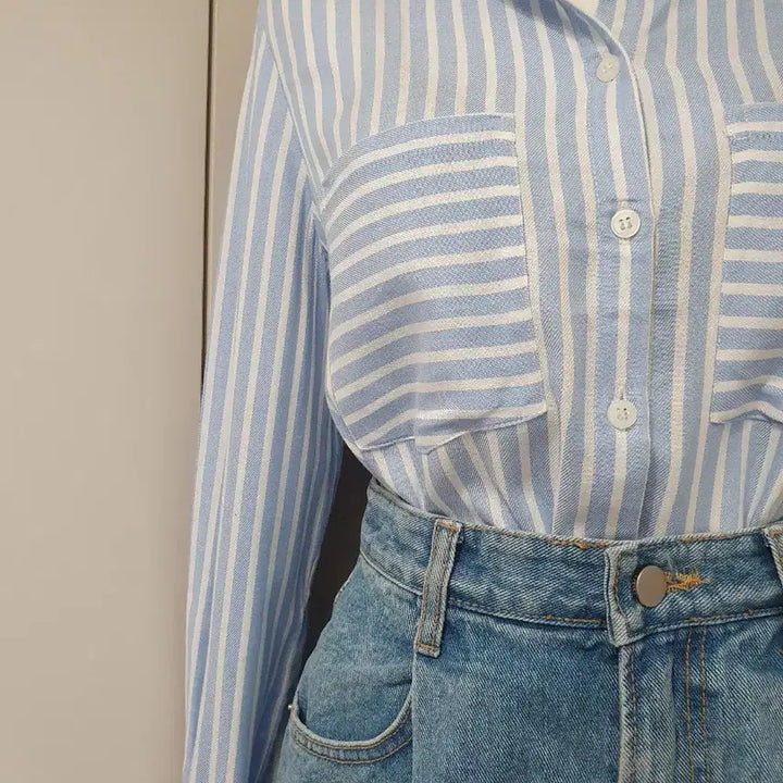 [BUNJANG] MANGO Striped Shirt XS / MANGO 스트라이프 셔츠 XS 사이즈