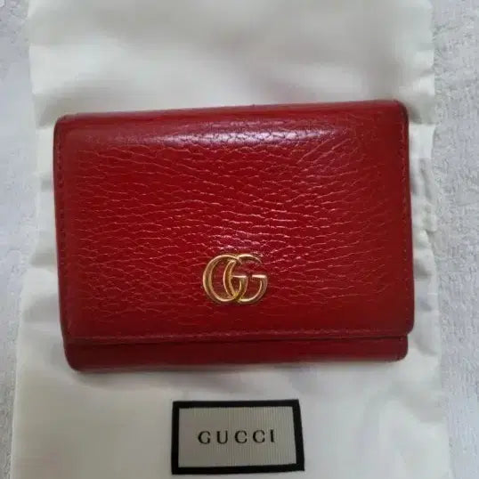 [BUNJANG] Gucci Marmont Bi-fold Wallet / 구찌 마몬트 반지갑 레드