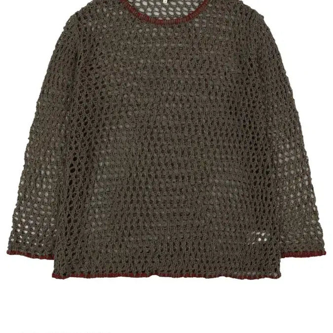 [BUNJANG] Koiseo Hole Knit Brown Size 1 / 코이세이오 홀 니트 브라운 1
