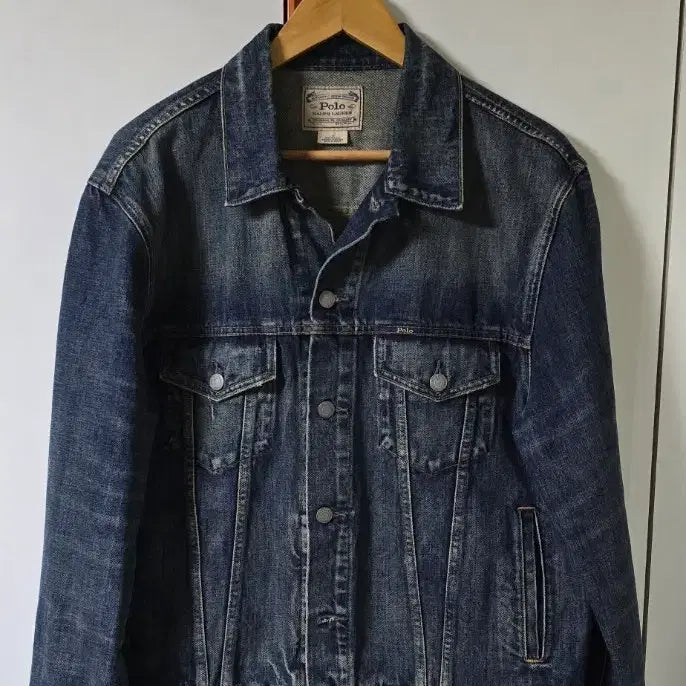 [SOLD OUT] 폴로(Polo) 페이티드 데님 트러커 재킷 L