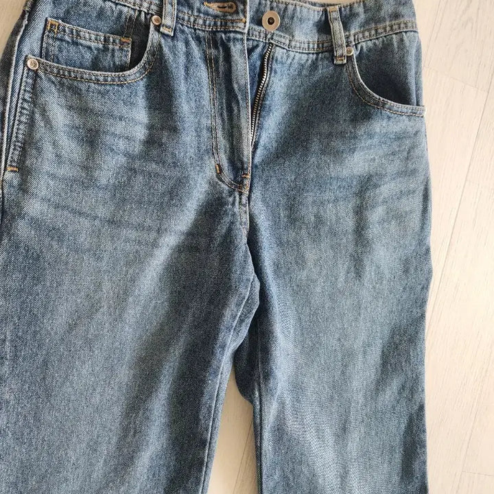 [BUNJANG] Hansum SJ Light Wash Straight Fit Denim Jeans / 한섬 SJ 청바지