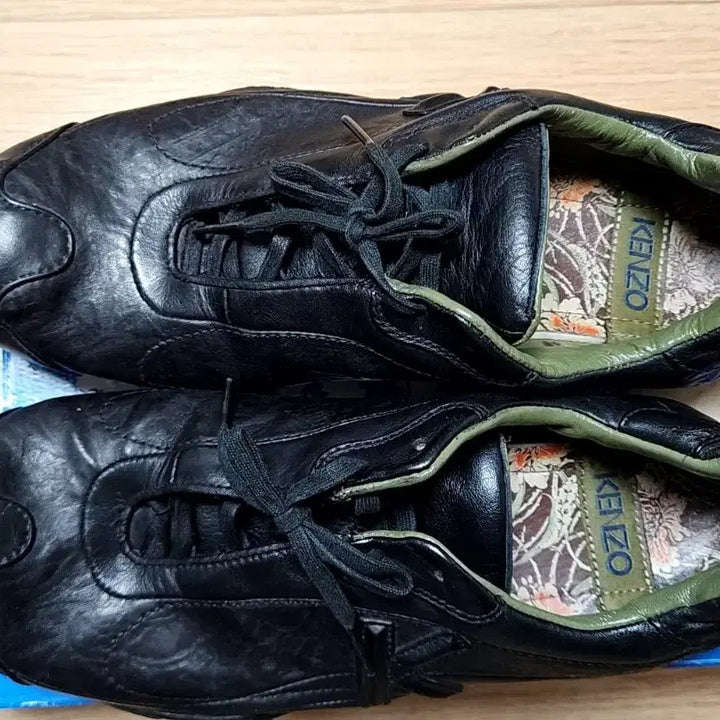 [BUNJANG] KENZO Black Leather Sneakers / KENZO 겐조 블랙 레더 스니커즈