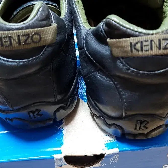 [BUNJANG] KENZO Black Leather Sneakers / KENZO 겐조 블랙 레더 스니커즈