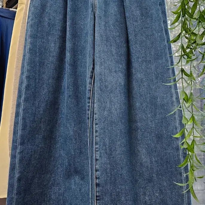 [BUNJANG] Wide 55 핀턱 밴딩 Jeans / [새상품]핀턱 와이드 밴딩 청바지(55)