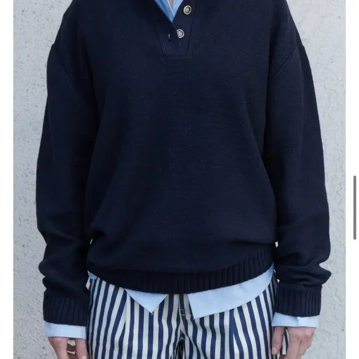 [BUNJANG] CADALOUGE Henley Neck Knit Top / cadalogue HENLEY NECK KNIT TOP