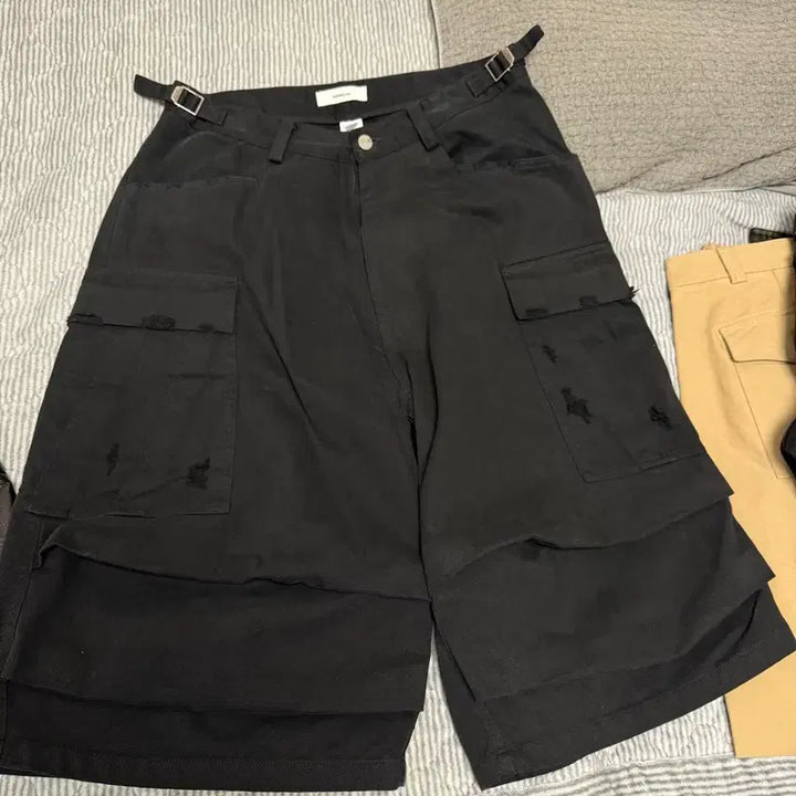 [BUNJANG] Nohnod Side Cargo Shorts Vintage Black / (1) 논노드 사이드 카고 쇼츠 빈티지 블랙