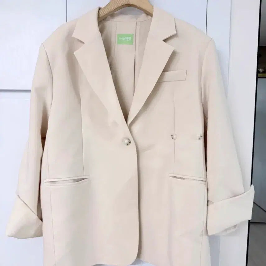 [SOLD OUT] 새상품 HAPER 하퍼 아이보리색 블레이저 자켓