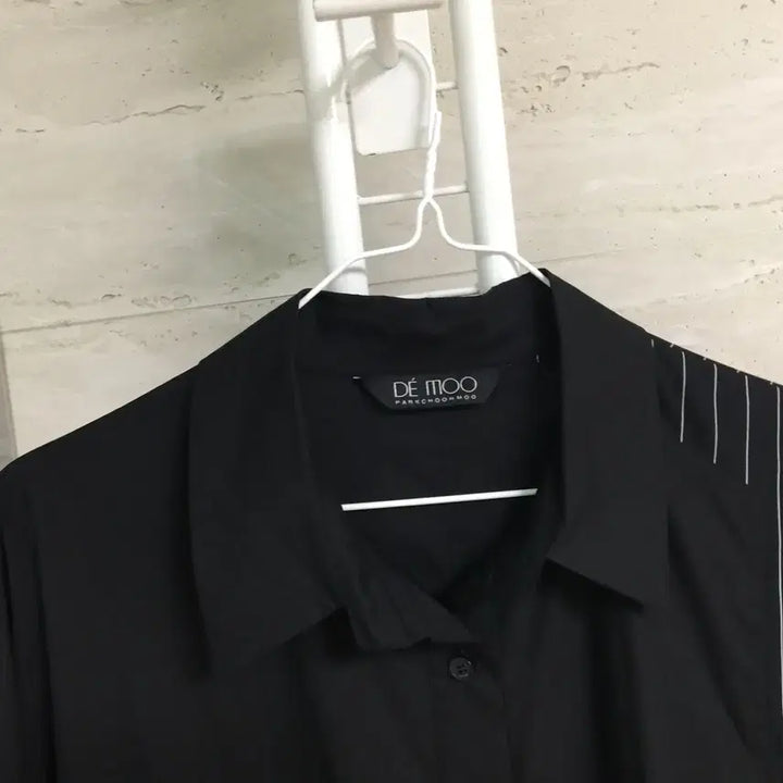 [SOLD OUT] DEMOO 데무 23 박춘무 블랙 스트라이프 셔츠 원피스