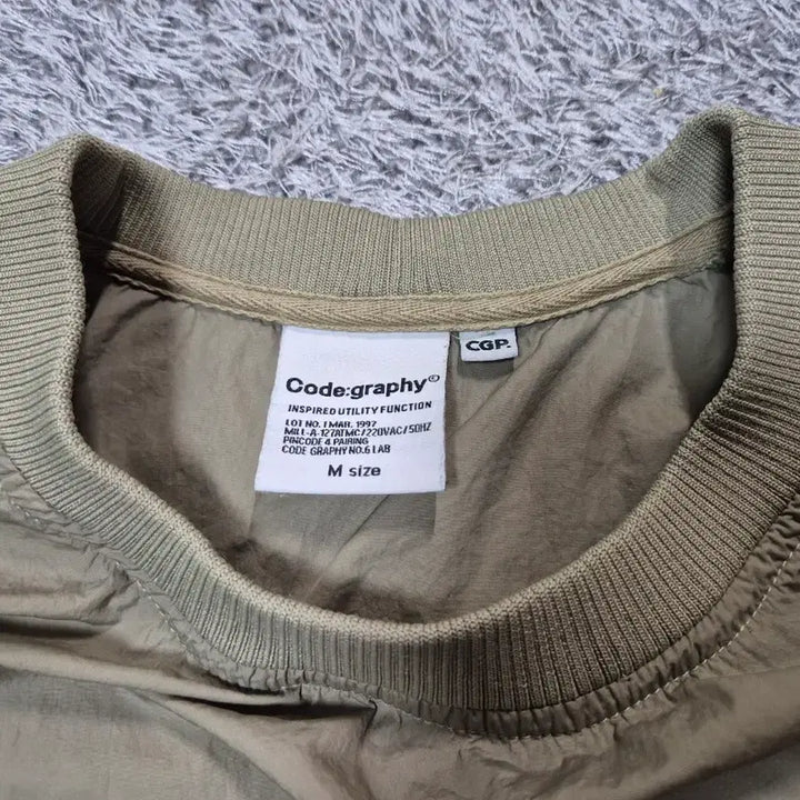 [BUNJANG] Code:Graphy Nylon Warm-Up Sweatshirt / 코드그라피 남성 나일론 웜업 맨투맨 M