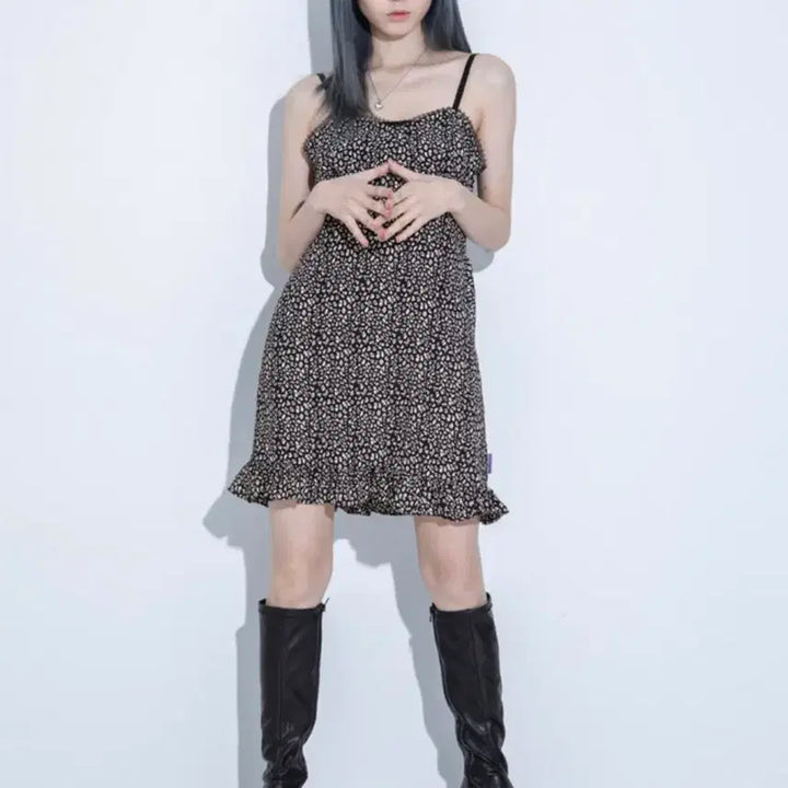 [BUNJANG] Running High Lace Point Sleeveless Mini Dress Black / 러닝하이 원피스 lace point sleeveless mini dres