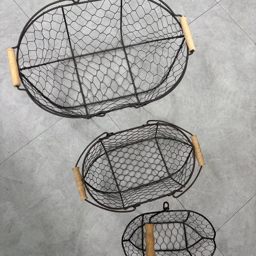 [BUNJANG] Vintage Iron Basket Set / 빈티지철재바구니세트