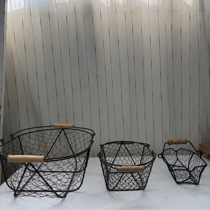 [BUNJANG] Vintage Iron Basket Set / 빈티지철재바구니세트