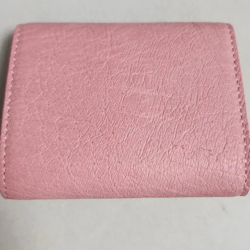 [BUNJANG] Pink Ostrich Leather Card Wallet with Snake Head Ornament / 핑크색 뱀 머리 장식 타조가죽 카드지갑(새상품 진짜가죽)