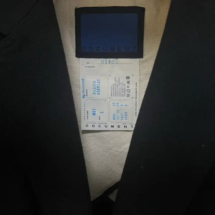[BUNJANG] Document Navy Jacket L / 도큐먼트 네이비 자켓 L