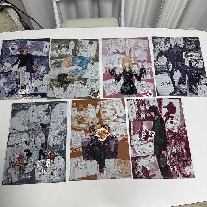 [BUNJANG] Death Note Clear File 7-Piece Set / 데스노트 클리어파일 굿즈 7종 세트