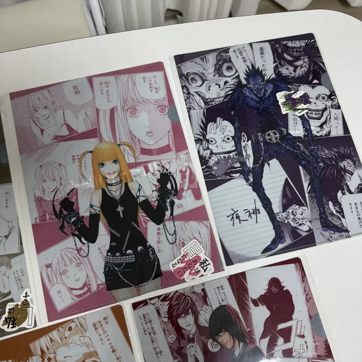 [BUNJANG] Death Note Clear File 7-Piece Set / 데스노트 클리어파일 굿즈 7종 세트