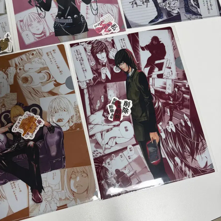 [BUNJANG] Death Note Clear File 7-Piece Set / 데스노트 클리어파일 굿즈 7종 세트