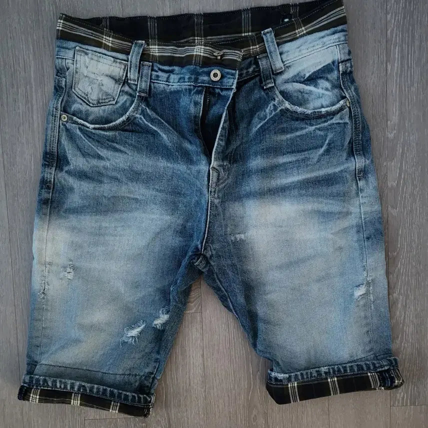 [BUNJANG] Vintage Washed Denim Shorts / 빈티지 워싱 데님 반바지